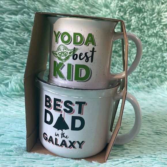 Star Wars mugs set Best Dad in the Galaxy , Yoda Best Kid , Dark Vader &Yoda - Picture 5 of 10
